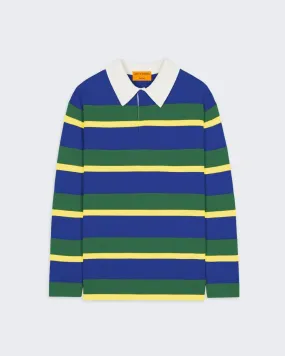 Striped Rugby - Cobalt/Rainforest Stripe